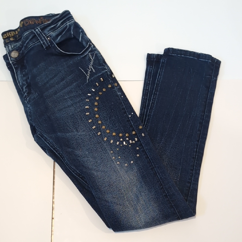 Desigual Embellished Stud Slim Jeans Size 26
